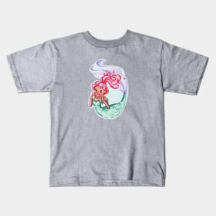 Strawberry Hair Mermaid Kids T-Shirt